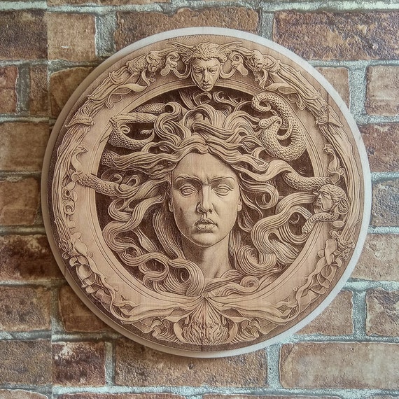 Medusa Gorgon Goddess Wood Print