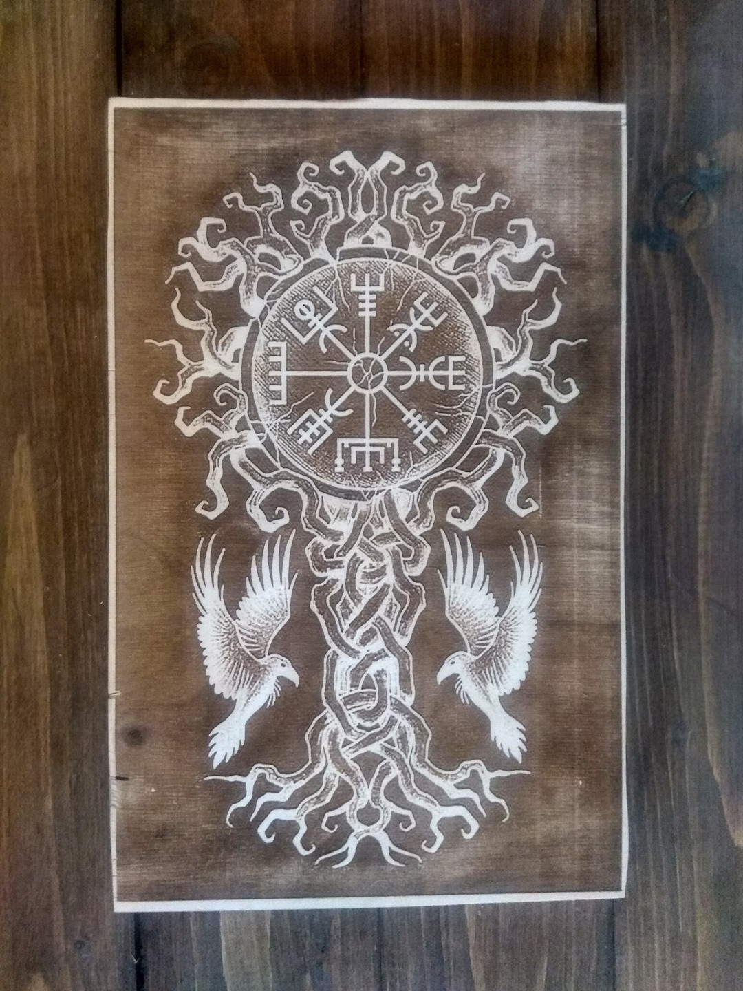 Wood Burning Yggdrasil Wall Art Norse Viking Mythology Norse Etsy