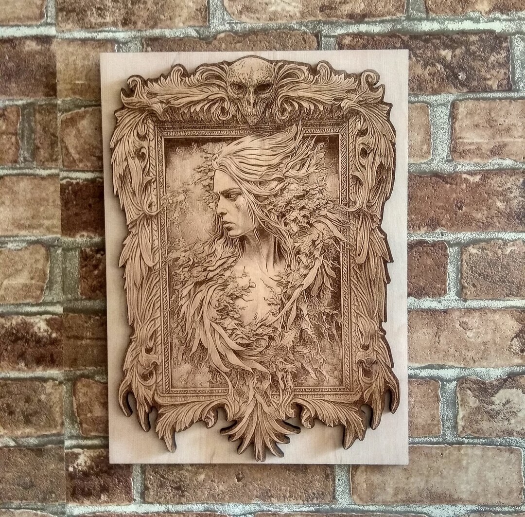 Witch, Wiccan Decor, Witchy Wall Art, 3D Illusion Wood Laser Engraving ...