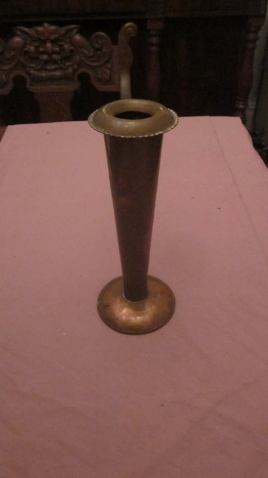 A Vintage Solid Copper Trumpet Vase Etsy