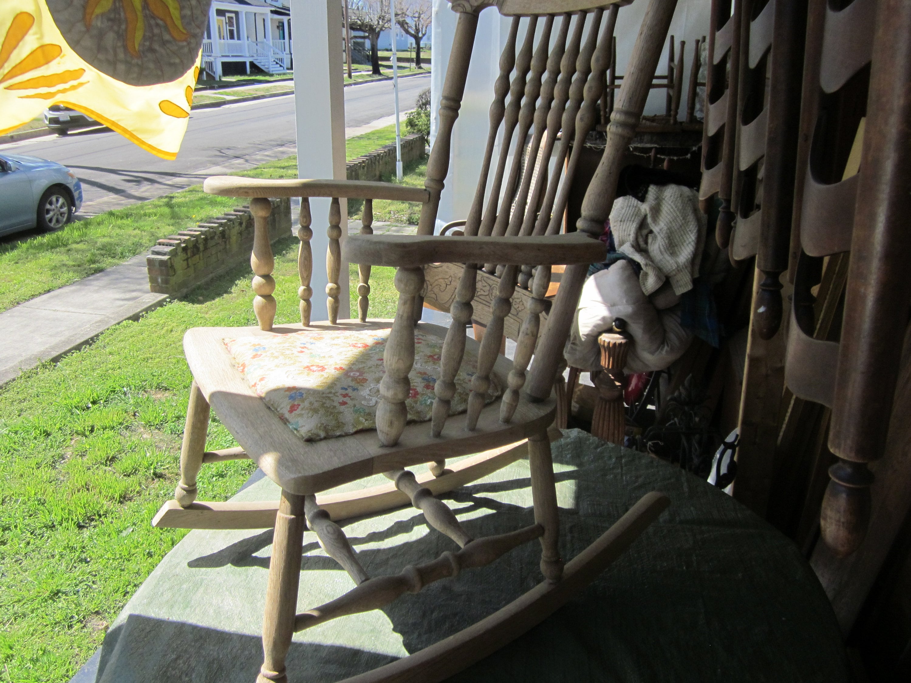 1 Antique Victorian Narrow Grained Oak Rocking Chair - Etsy