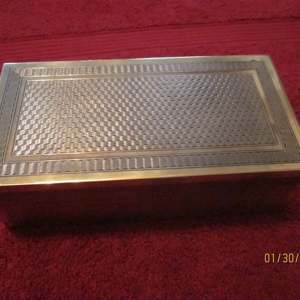 1 WMF Art Nouveau Brass Box running ostrich, major dent / scratch FREE, polished