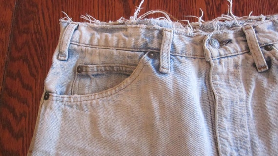 1 pair of Distressed Plain Pockets  Blue Jeans Sh… - image 3