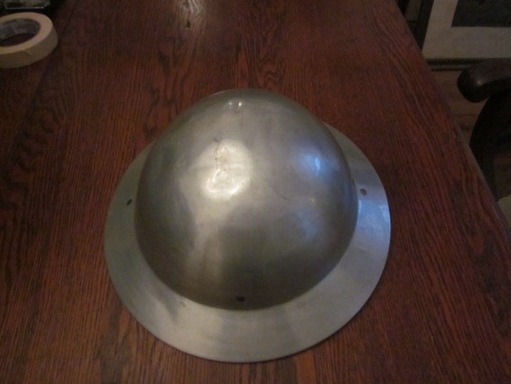 1 c.1930 Vintage Aluminum Construction "Hard" Hat… - image 1