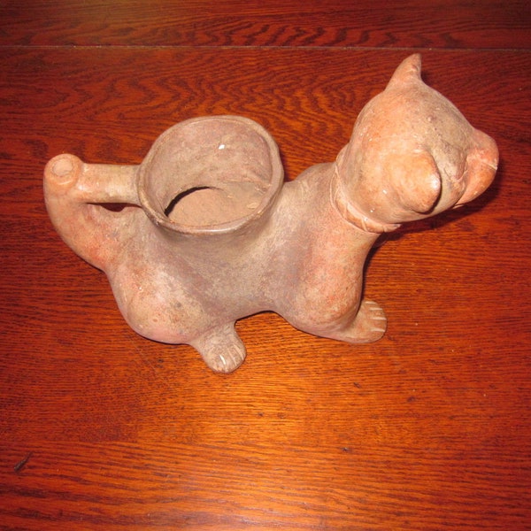 1 Pre-Columbian Colima Dog Lamp/Vessel, un-glazed
