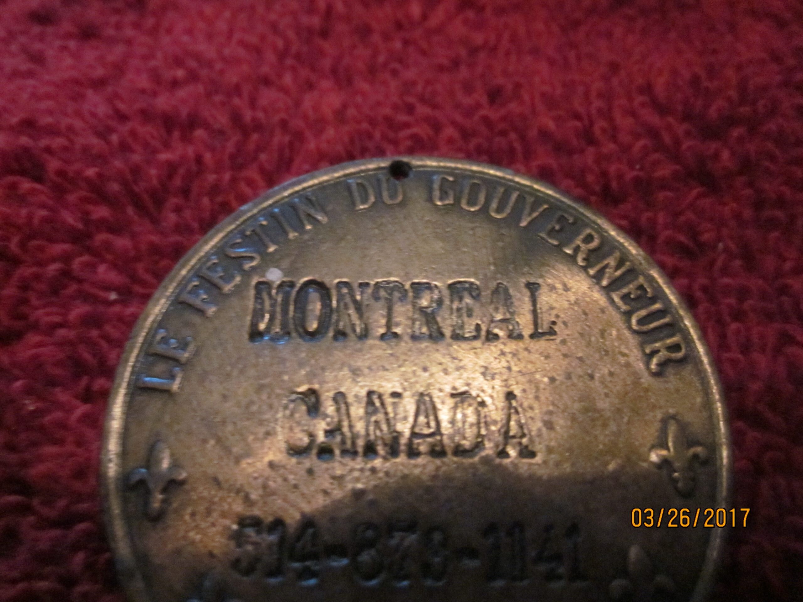 Montreal Canada Bronze medallion blackened with age Etsy