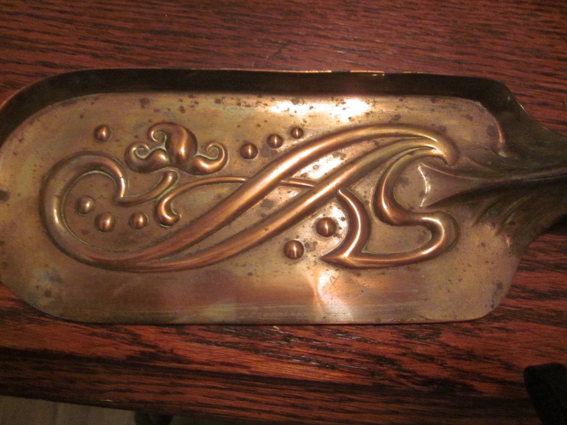 1 Art Nouveau Beldray Copper Crumb Tray Original Patina Etsy Australia