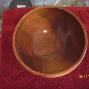 1 Hand Turned Black Walnut Bowl, signed E H Lang