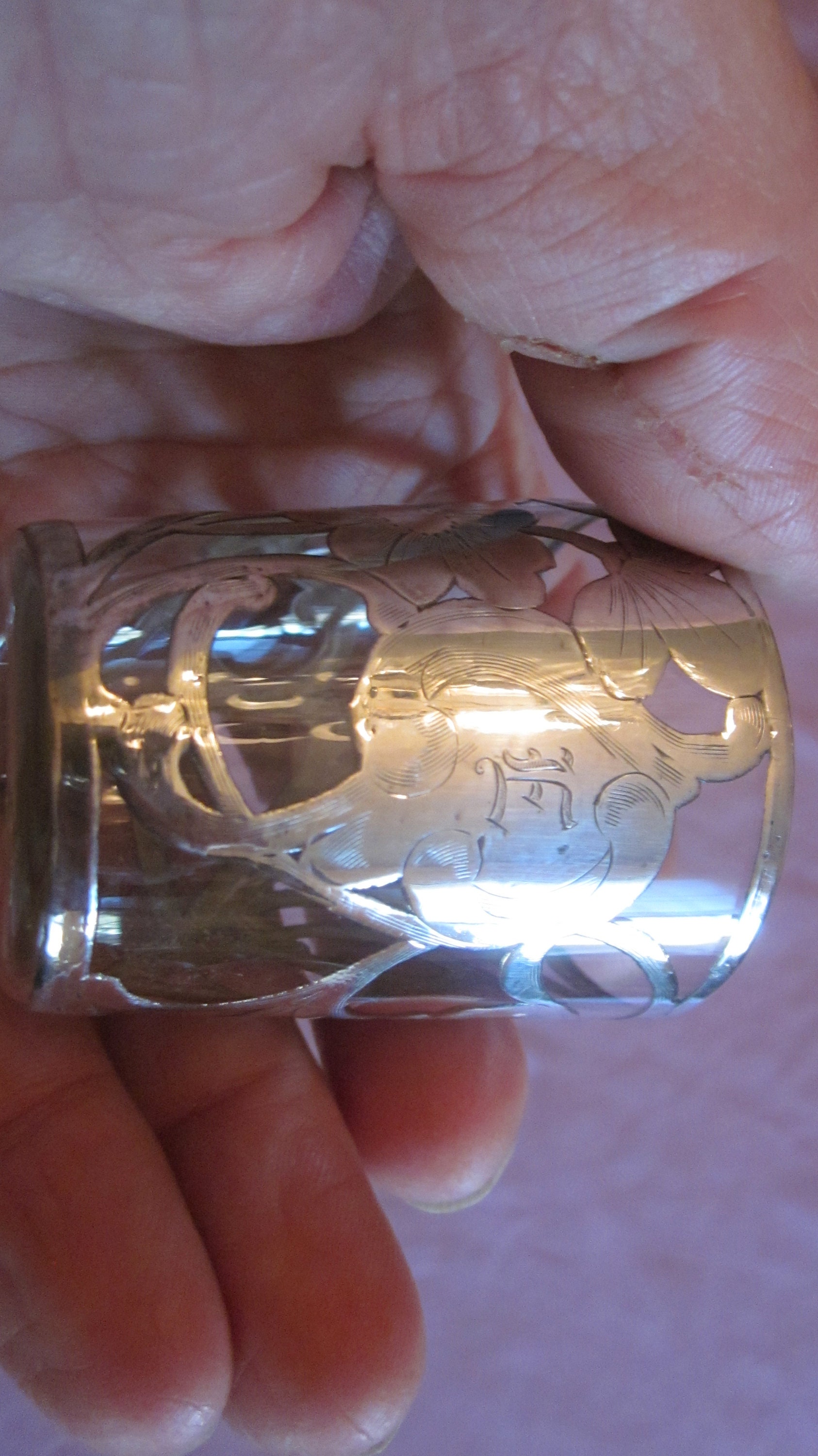 アールヌーボー スターリングシルバー オーバーレイ「オーバー