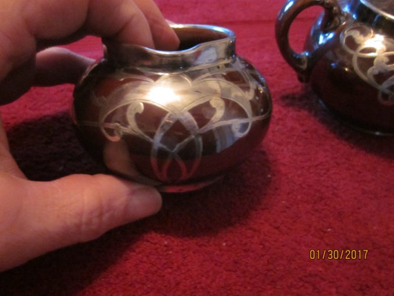 アンティークアール・ヌーヴォーデザインポット・シュガーポット