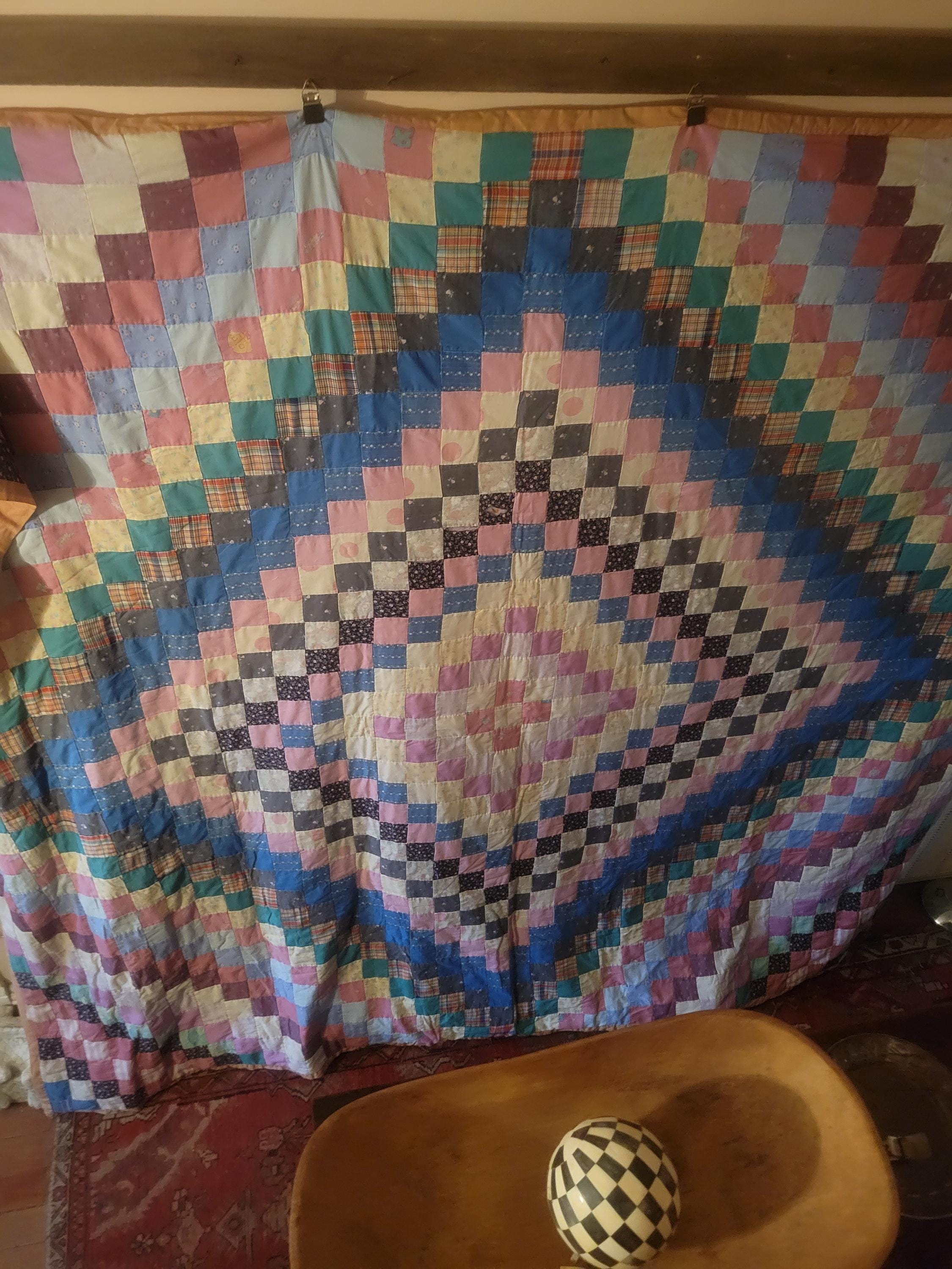 特大ヴィンテージからアンティークまでのパッチワークキルト1枚、88