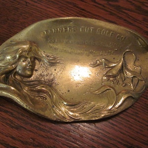 1 c.1920 Gelb Bronze Jugendstil Karte Empfänger, Boston MA Werbung