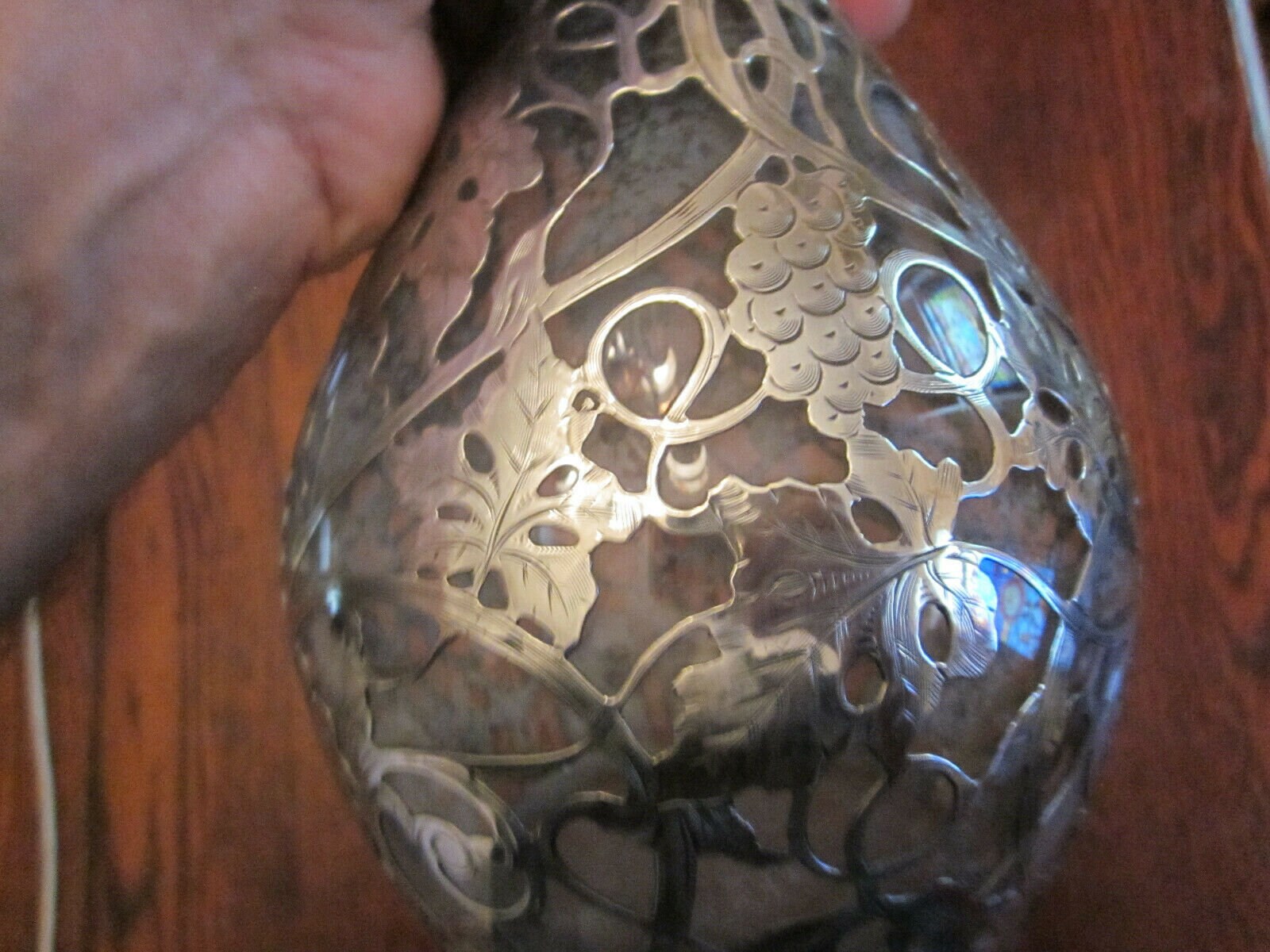 アンティーク アールヌーボー スターリングシルバー オーバーレイ