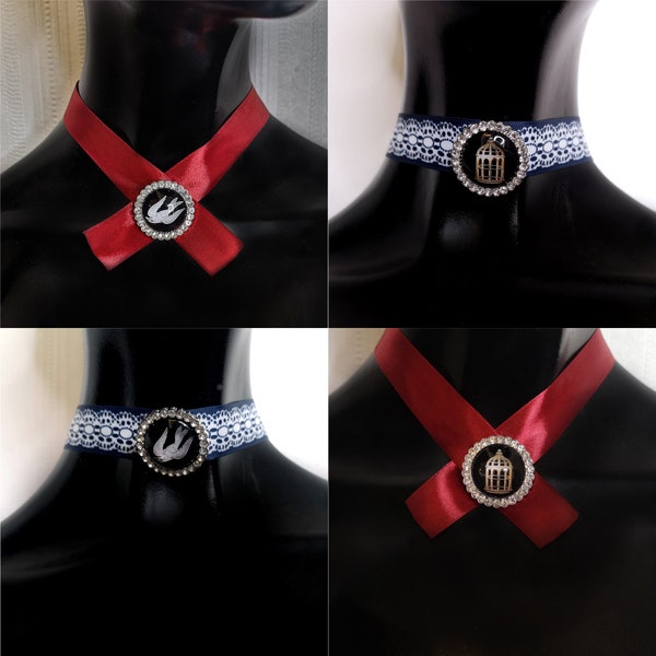 Bioshock Choker Elizabeth Comstock Cosplay Bioshock Necklace Bird or Cage Bioshock Infinite game