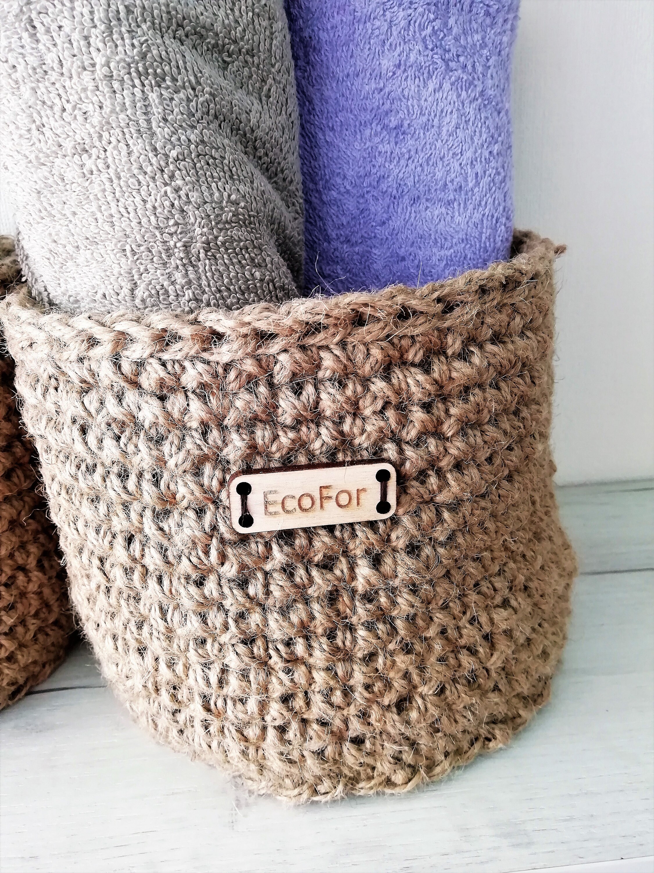 Set von 2 Jutekörben zur Aufbewahrung Aufbewahrungskörbe | Etsy