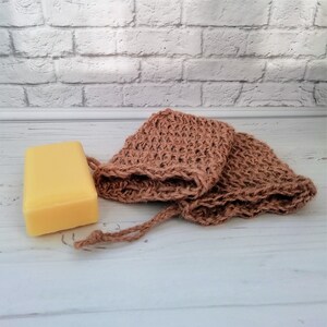 Organic jute Soap saver bag, Soap Pouch, crocheted soap saver bag, Eco friendly reusable bag, soap sack.
