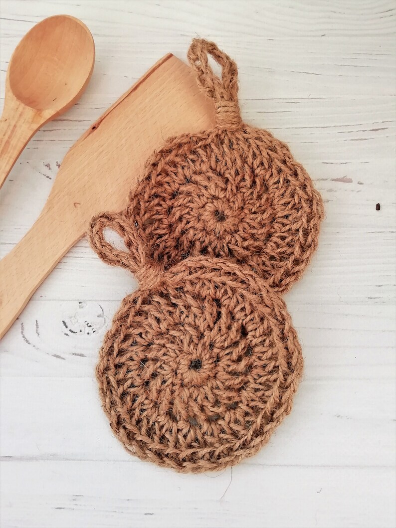 A Set of Eco Sponges Dish. Washable and Compostable. Eco Scrubby
