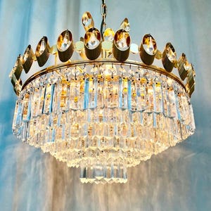 Sparkling antique vintage chandelier by Palwa