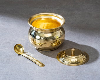 Brass Ghee Pot: Kitchen Canister