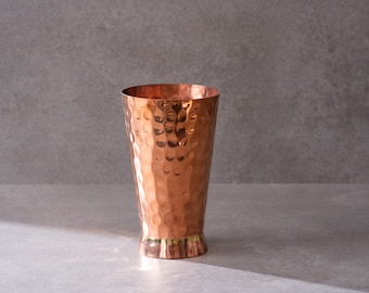 Pure Copper Drinking Glass | Hammered Copper Drinking Cups & Drinkware | Immunity Boosting Water Glass and Tumbler