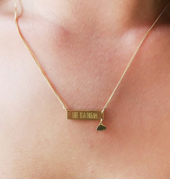 Life is a Dream Horizontal Bar Charm 