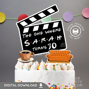 Benutzerdefinierte Freunde Kuchen Topper | Freunde Klappe Kuchen Topper | Freunde Geburtstagsparty | Freunde Party Dekorationen | DIGITALE DATEI