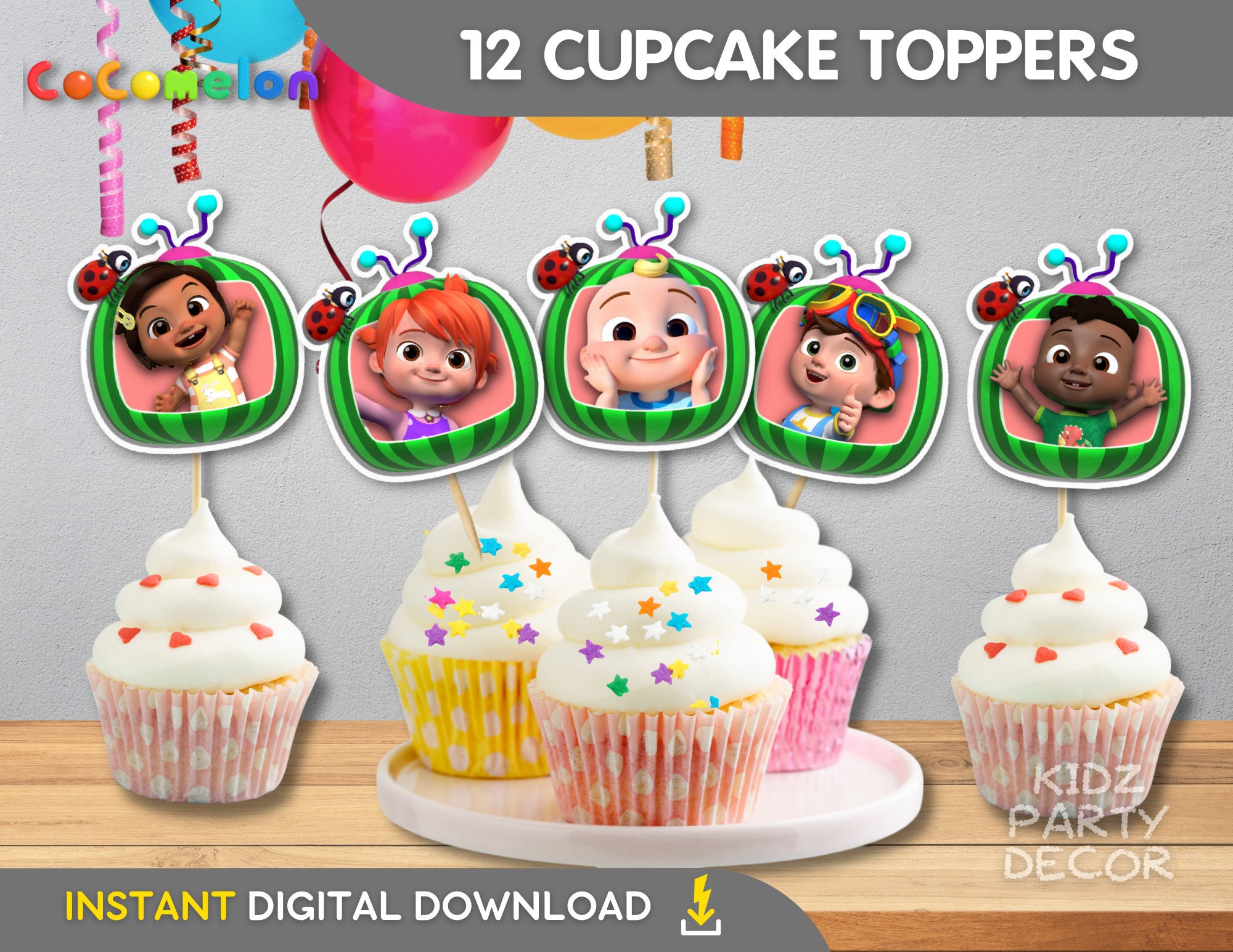 Coco Melon Cupcakes Toppers - Etsy