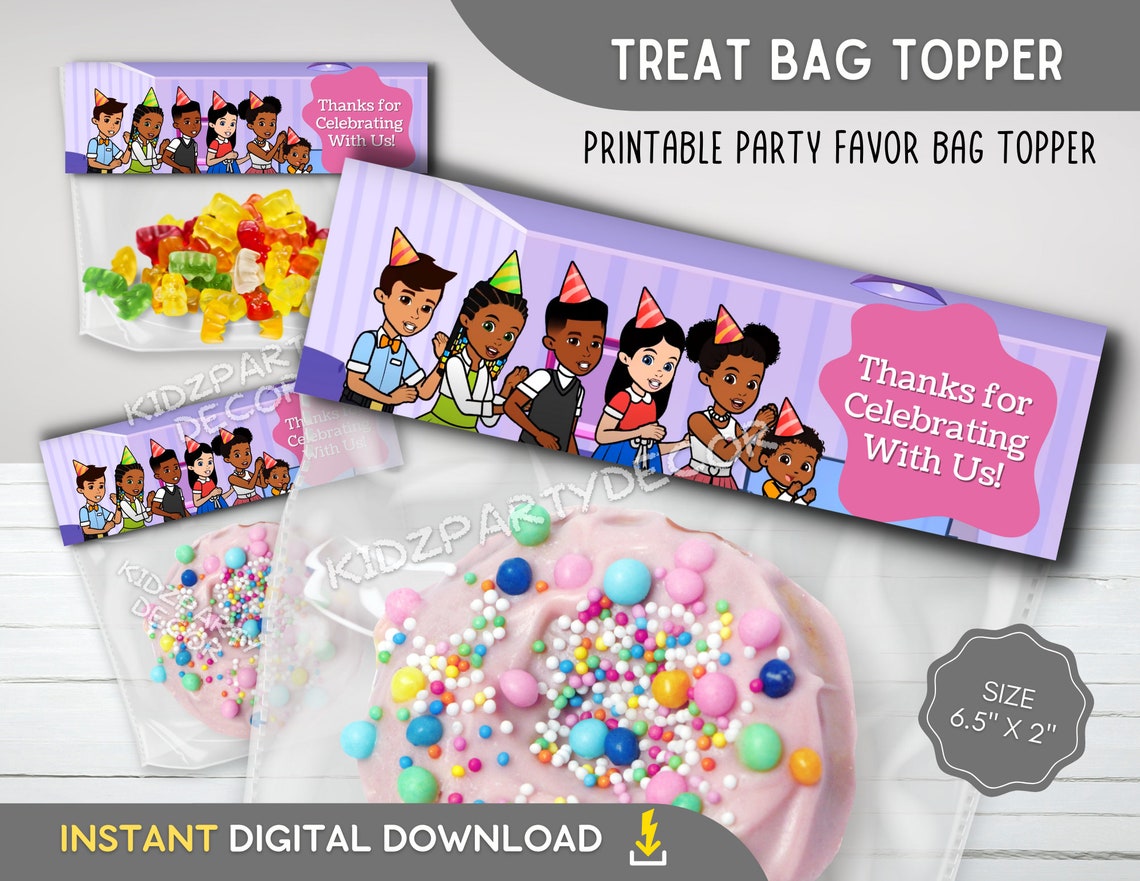 Party Favor Treat Bag Toppers Gracie's Corner Treat Bag Etsy