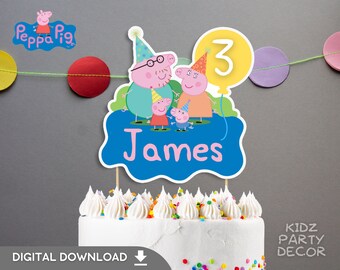 Peppa Pig set de décoration givrage plaquette Edible Cake Topper A4 T Peppa Pig set de décoration givrage plaquette Edible Cake Topper A4 T