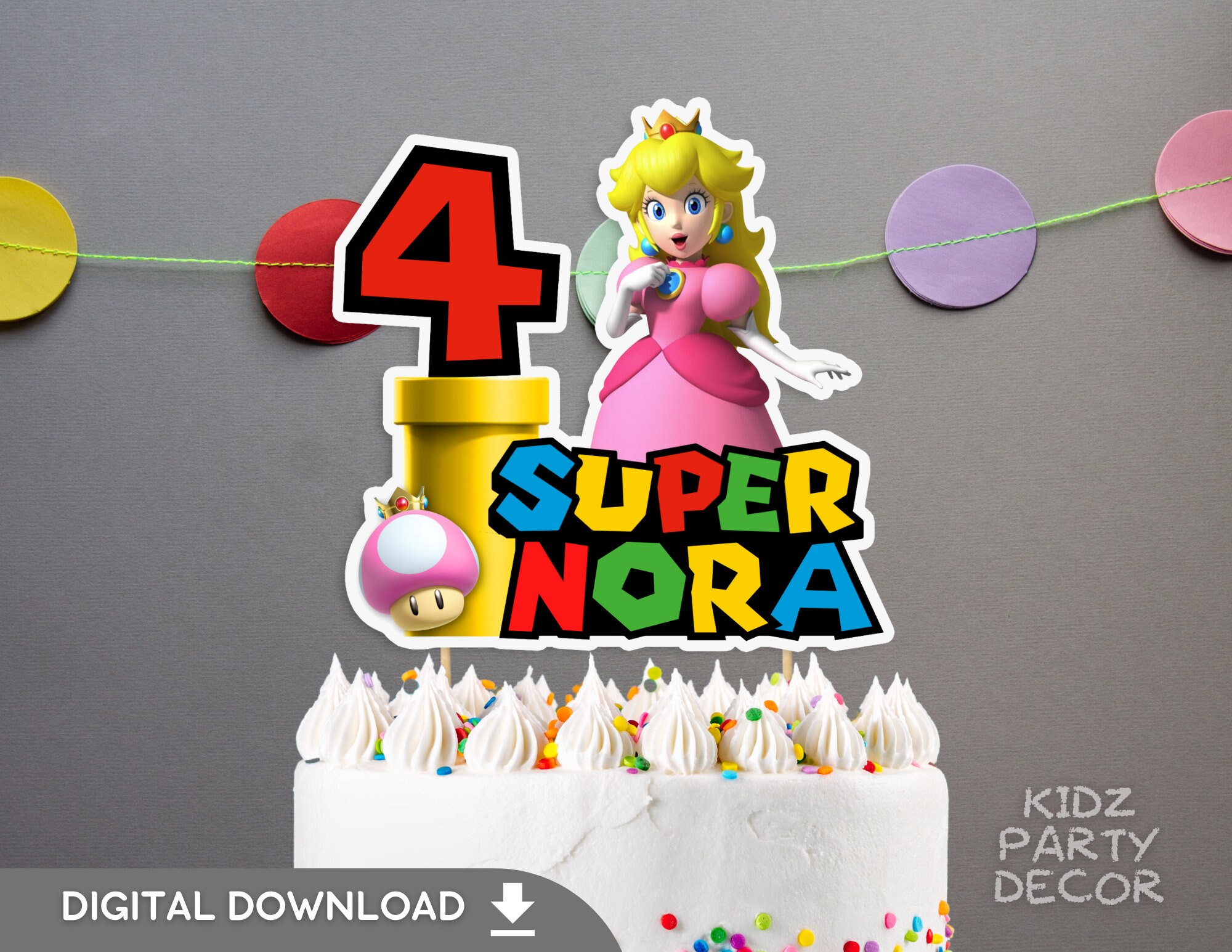 Buy Peach Birthday Cake Topper Online In India Etsy India