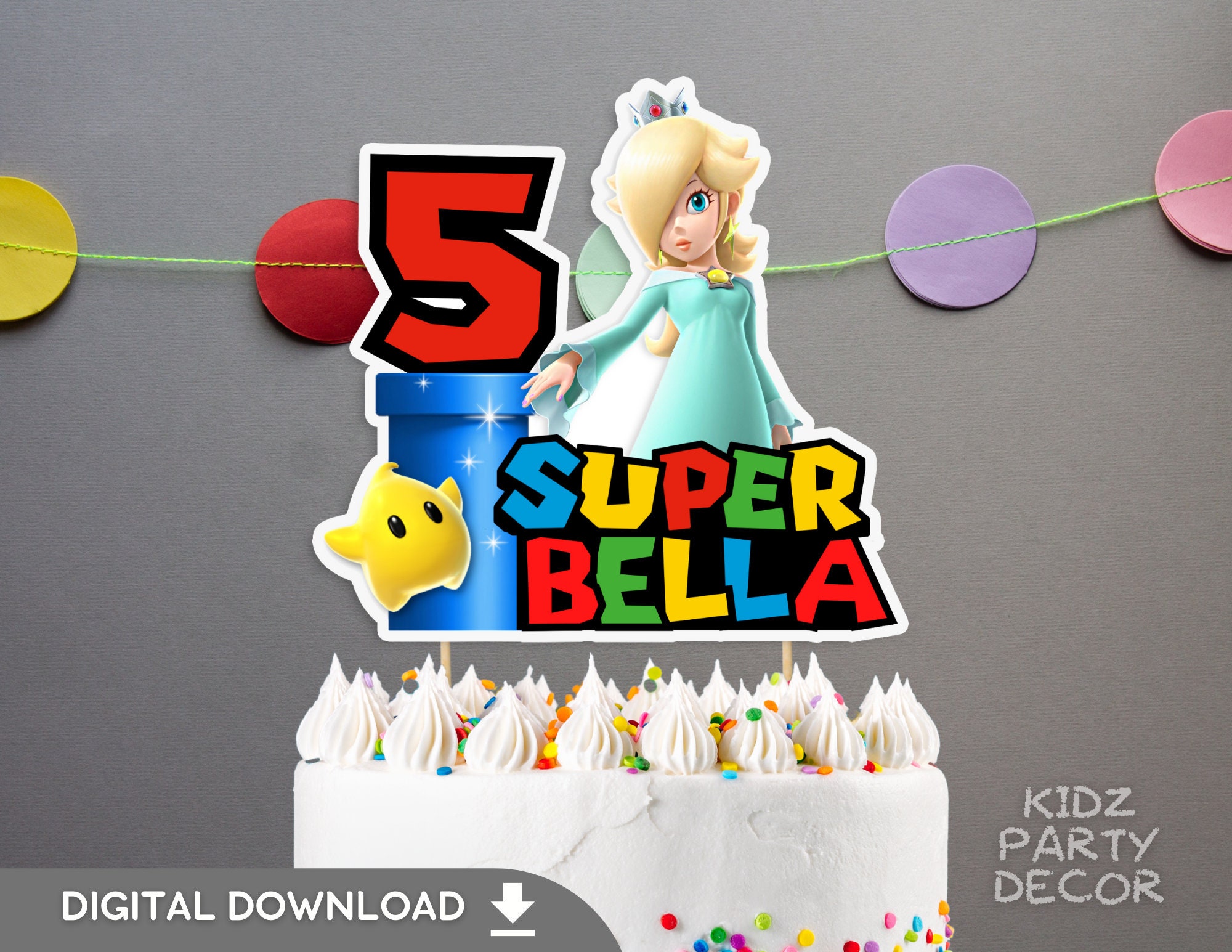 Princess Rosalina Personalized Cake Topper Super Mario Etsy Princess Rosalina Personalized Cake Topper Super Mario Etsy