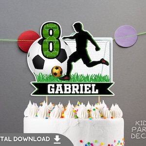 topo de bolo de aniversário do FUTEBOL do menino | Decoração de festa de futebol, | Topo de bolo de aniversário personalizado | Topo de bolo futebol masculino | ARQUIVO DIGITAL