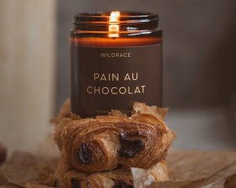 Pain Au Chocolat Scented Candle | Croissant Candles Lover Gifts | Luxury Gifts for Her Sister Mum | Postal Gifts | Get well soon | Birthday