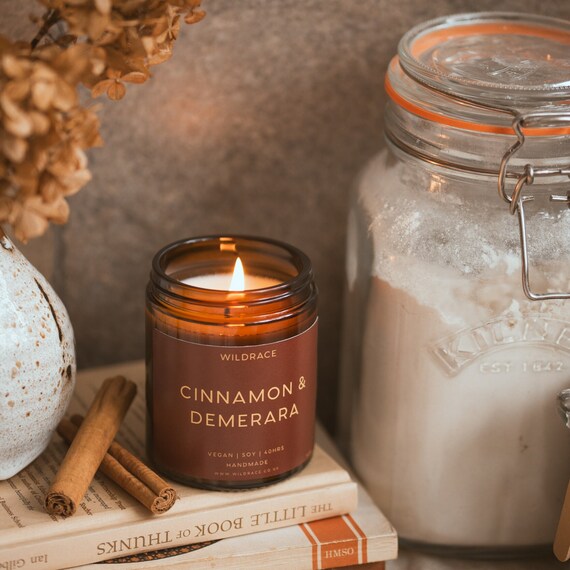 Cinnamon Demerara Candle Home Decor Cinnamon Candle Christmas Candle Spicy Candle Christmas Decor Christmas Candles Christmas Etsy Ireland