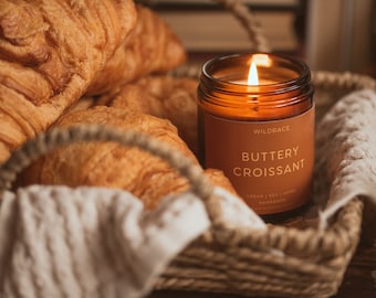 Croissant Pastry Scented Candle | Viral Candle | Foodie Gifts | Luxury Gifts for Her Sister Mum | Postal Gifts | Get well soon | Birthday