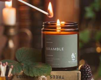 Bramble candle, blackberry candle, scented candle, minimal gifts, sage green, plastic free gifts, , sage green, vegan birthday gift, sage