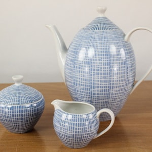 1.6l Table Core Arzberg Silk Bast Form 2000 Löffelhardt Porcelain