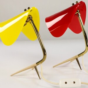Pair of Night Lights crow&#39;s foot plastic lights Vintage BedSide Lamps 50s