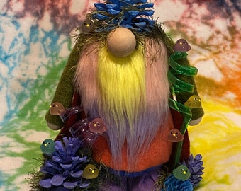 Colorful Woodland Pine Gnome