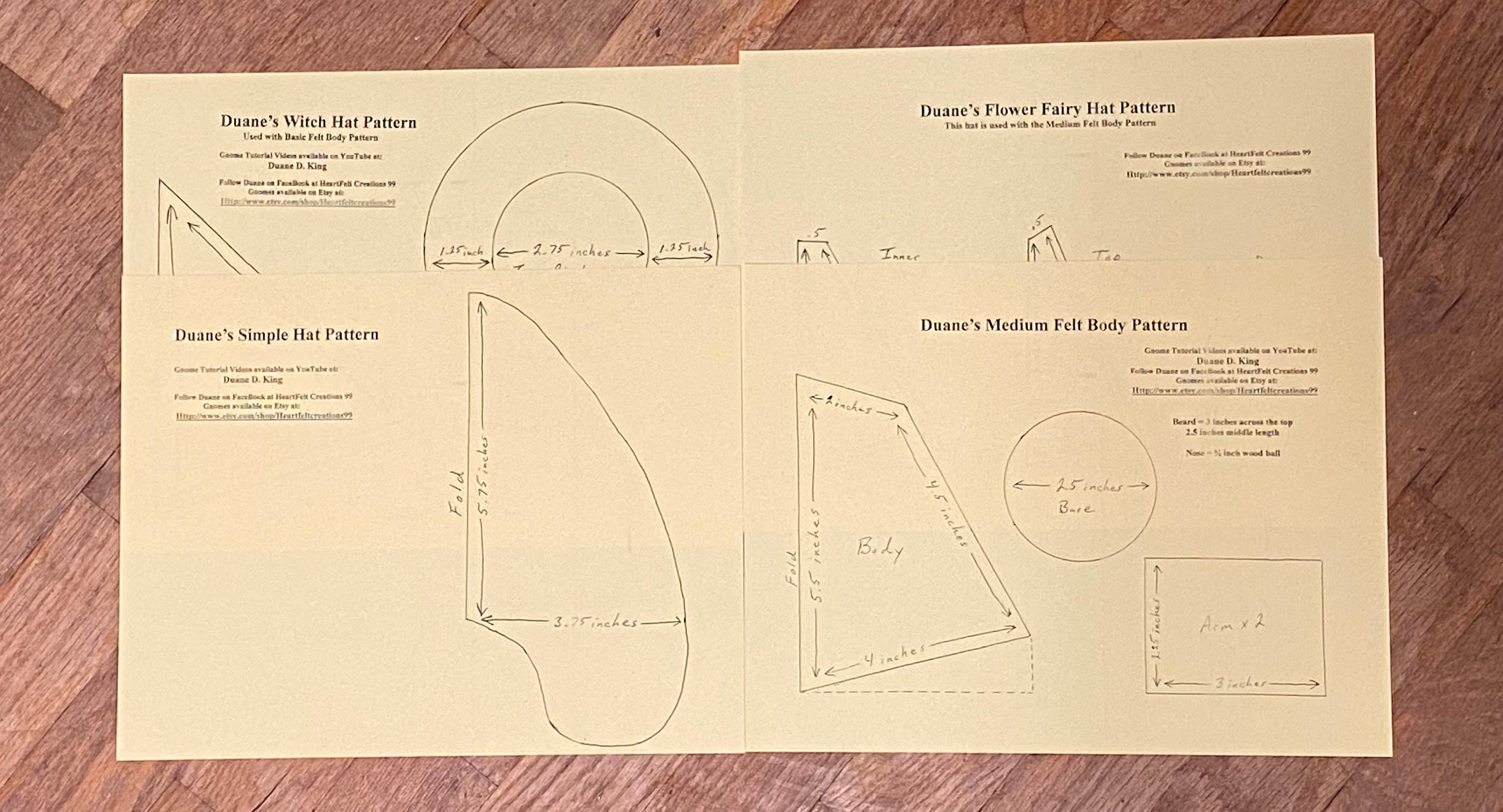 Simple Hat Patterns Digital Download Etsy