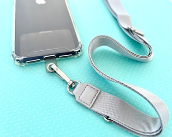 Gray Universal Phone Lanyard with Adjustable Strap