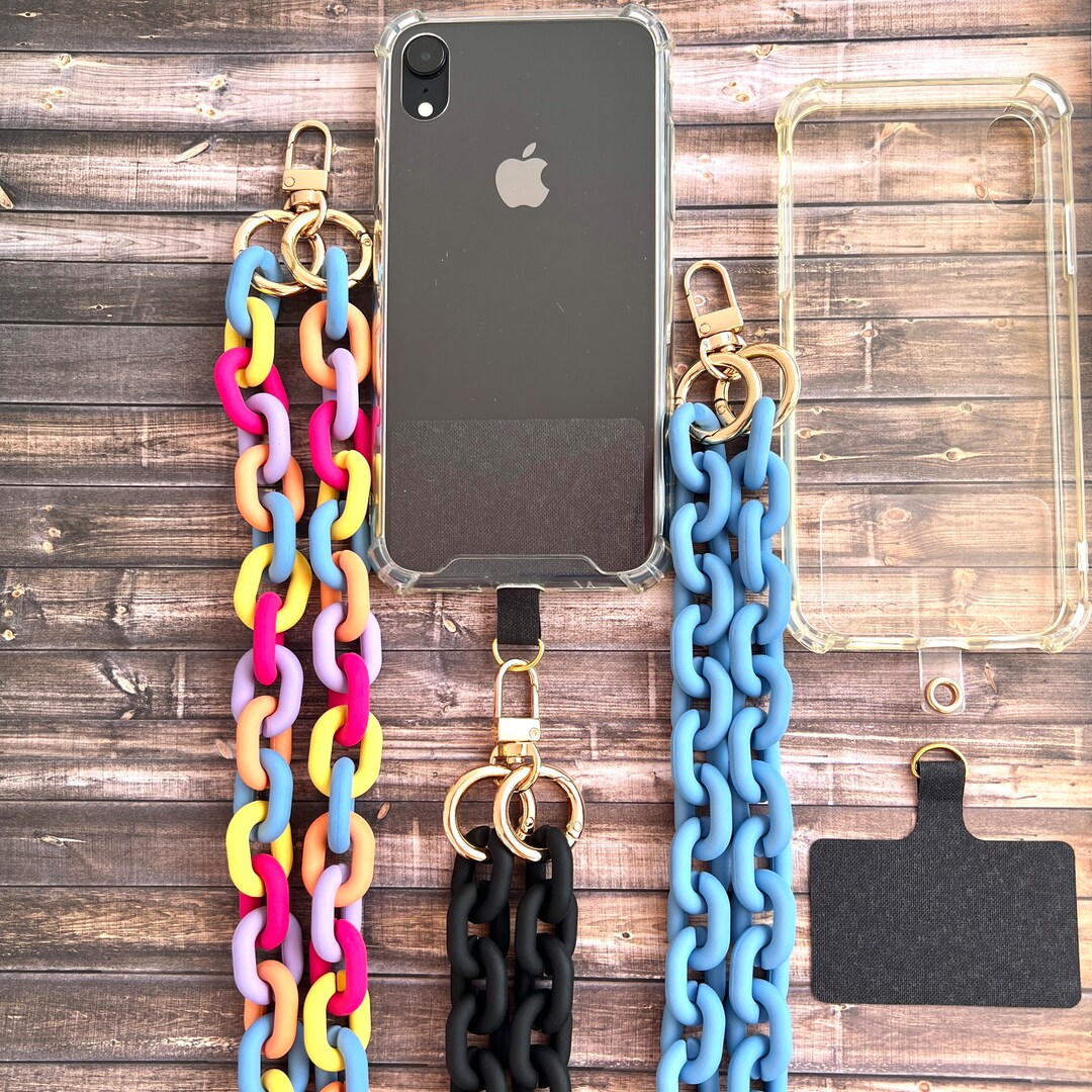 Versatile Gold Link Chain Phone Holder Wear as Crossbody or Etsy