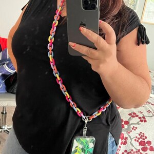 XXL Customized Phone Lanyard, Rubber Coated Acrylic Phone Strap - Universal for all iPhone models, Android phones, iPhones and others.