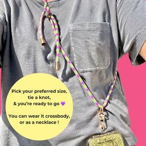 Pink/blue/yellow Mobile Phone Lanyard for All Phone Models, Adjustable ...
