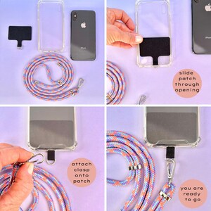 Pink/blue/yellow Mobile Phone Lanyard for All Phone Models, Adjustable ...