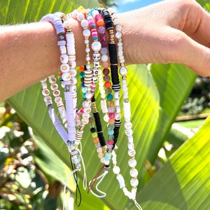Beaded Phone Strap, Phone Chain, Beaded Phone Charm, Phone String, Y2k Phone Charm, Cute Phone Accessory