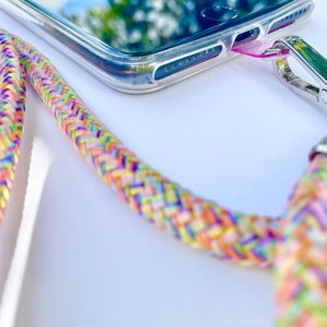 Bunte Konfetti -Universal Handy Lanyard mit verstellbaren Schultergurt, hochwertige Crossbody-Telefon-Halskette, um den Halsgurt