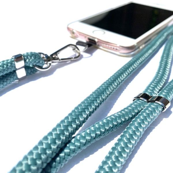 Phone Lanyard, Mermaid Teal - Universal Cell With Adjustable Shoulder Strap, High Quality Crossbody Phone Necklace