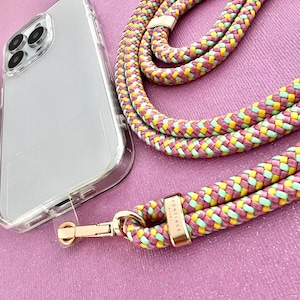 Phone Strap with gold Adjuster - Universal Cell Phone Lanyard - adjustable Shoulder Strap, High Quality Crossbody Phone Necklace