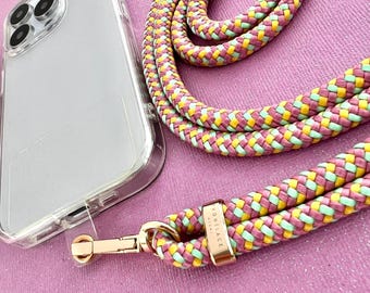 Phone Strap with gold Adjuster - Universal Cell Phone Lanyard - adjustable Shoulder Strap, High Quality Crossbody Phone Necklace